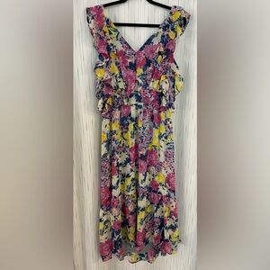 LC Lauren Conrad Floral Backless Dress - Pink, Yellow, Blue